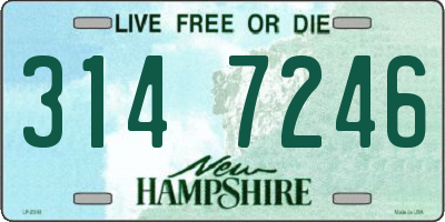 NH license plate 3147246