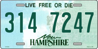 NH license plate 3147247
