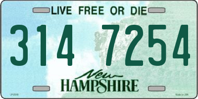 NH license plate 3147254