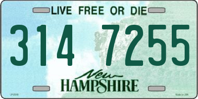 NH license plate 3147255