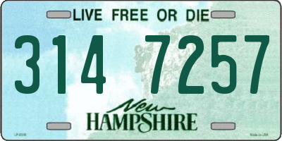 NH license plate 3147257