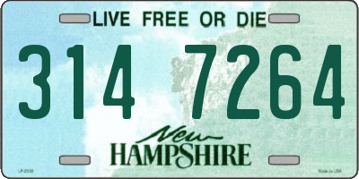 NH license plate 3147264