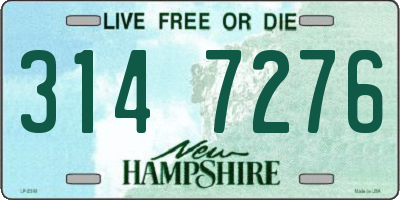 NH license plate 3147276