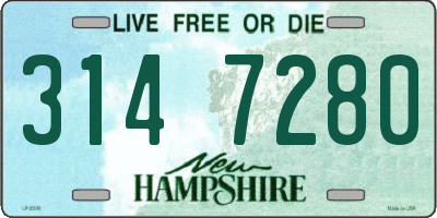 NH license plate 3147280