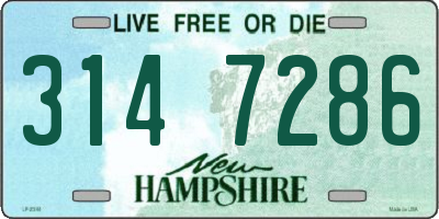 NH license plate 3147286