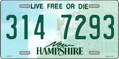 NH license plate 3147293