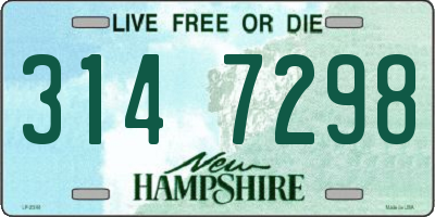 NH license plate 3147298