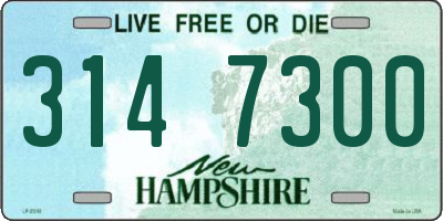NH license plate 3147300