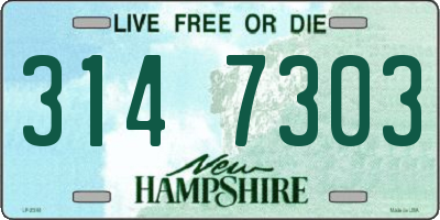NH license plate 3147303