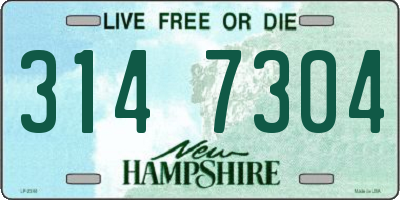 NH license plate 3147304