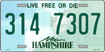 NH license plate 3147307