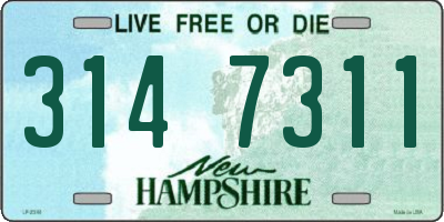 NH license plate 3147311