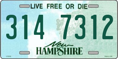 NH license plate 3147312