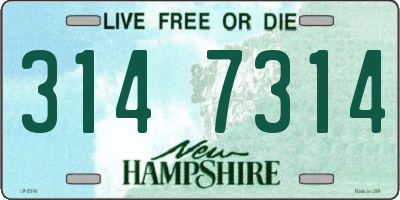 NH license plate 3147314