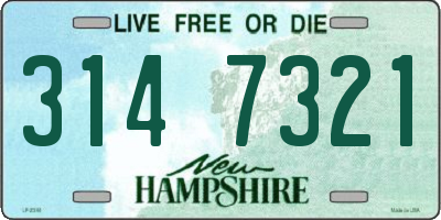 NH license plate 3147321