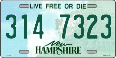 NH license plate 3147323
