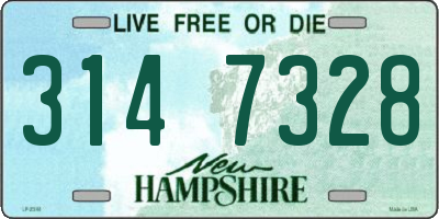 NH license plate 3147328