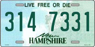 NH license plate 3147331