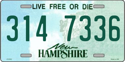 NH license plate 3147336