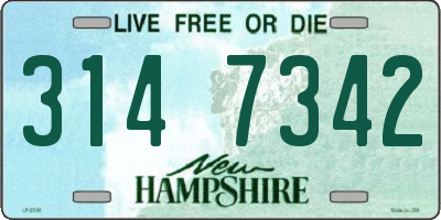 NH license plate 3147342