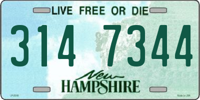 NH license plate 3147344