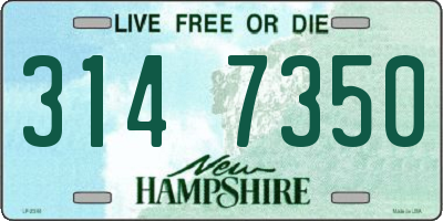 NH license plate 3147350