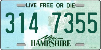 NH license plate 3147355