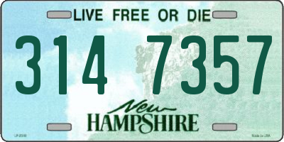 NH license plate 3147357