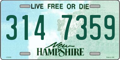 NH license plate 3147359