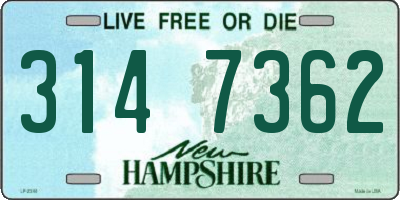NH license plate 3147362