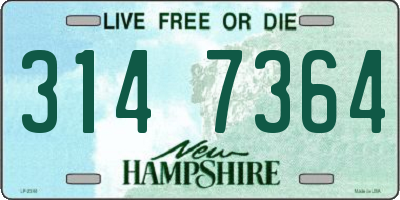 NH license plate 3147364