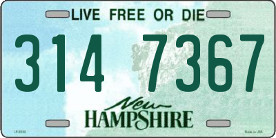 NH license plate 3147367