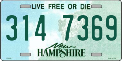 NH license plate 3147369