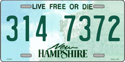 NH license plate 3147372