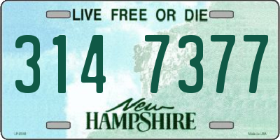 NH license plate 3147377