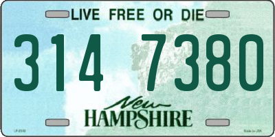 NH license plate 3147380