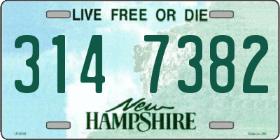 NH license plate 3147382