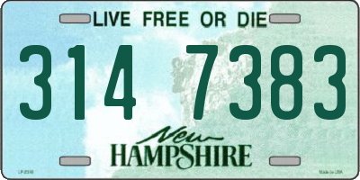 NH license plate 3147383