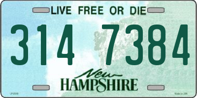 NH license plate 3147384