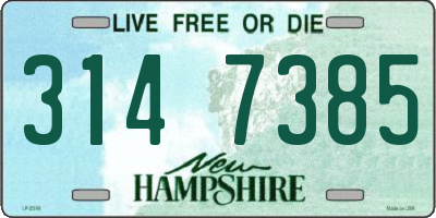 NH license plate 3147385