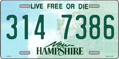NH license plate 3147386