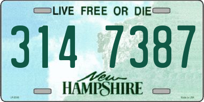 NH license plate 3147387