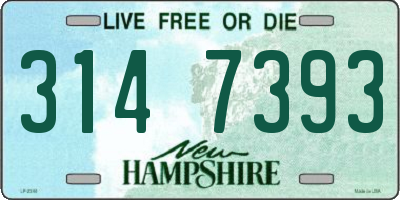 NH license plate 3147393