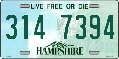 NH license plate 3147394