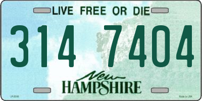 NH license plate 3147404