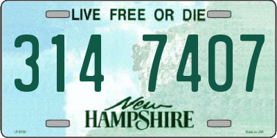NH license plate 3147407