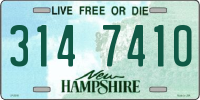 NH license plate 3147410