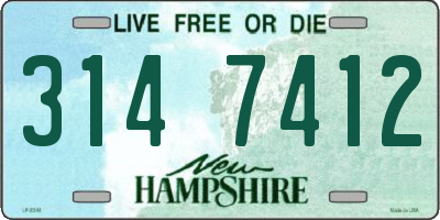 NH license plate 3147412