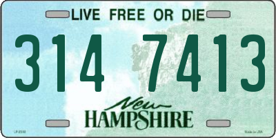 NH license plate 3147413