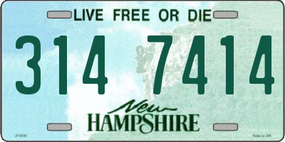 NH license plate 3147414